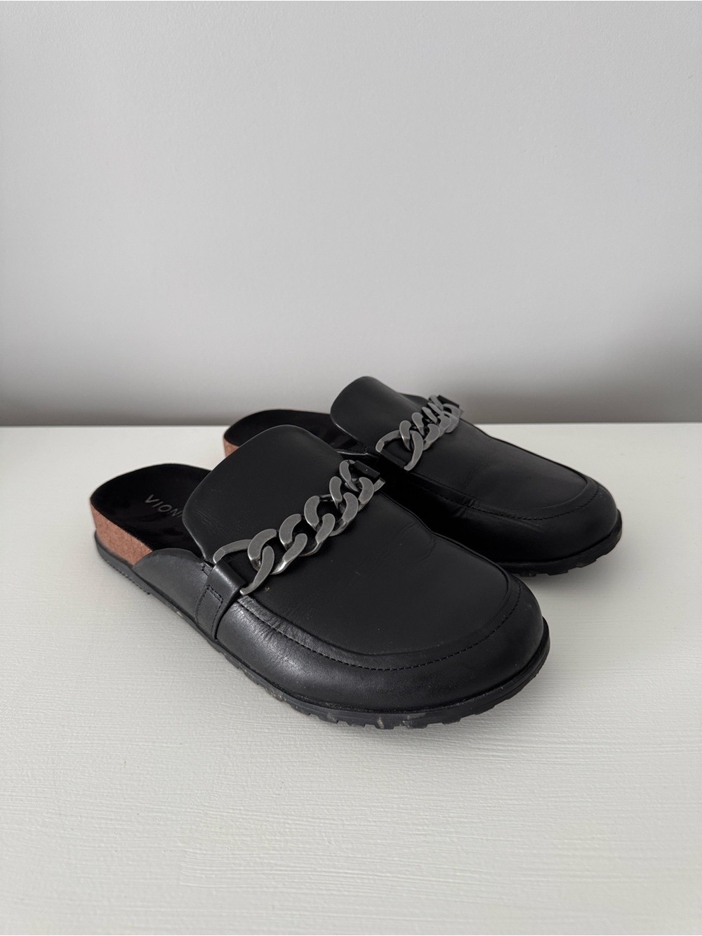Vionic “Georgie” blk leather sz 9 EUC